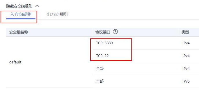 輕量云服務(wù)器入站規(guī)則有哪些
